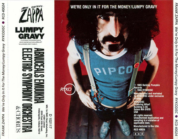 Frank Zappa : We're Only In It For The Money / Lumpy Gravy (CD, Comp, Club, RE, RM, BMG)