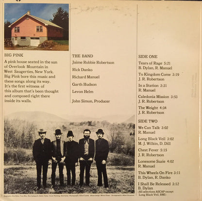 The Band : Music From Big Pink (LP, Album, Jac)