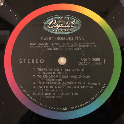 The Band : Music From Big Pink (LP, Album, Jac)