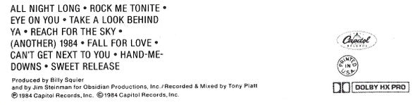 Billy Squier : Signs Of Life (Cass, Album, Club)