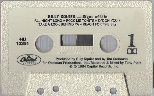 Billy Squier : Signs Of Life (Cass, Album, Club)