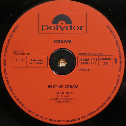 Cream (2) : Best Of Cream (2xLP, Comp, RE, Gat)