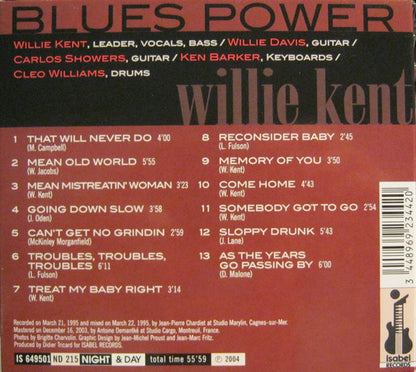 Willie Kent And His Gents : Blues And Trouble (CD, Album)
