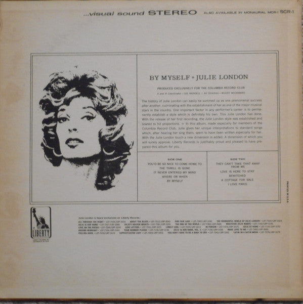 Julie London : By Myself (LP, Comp, Club, San)