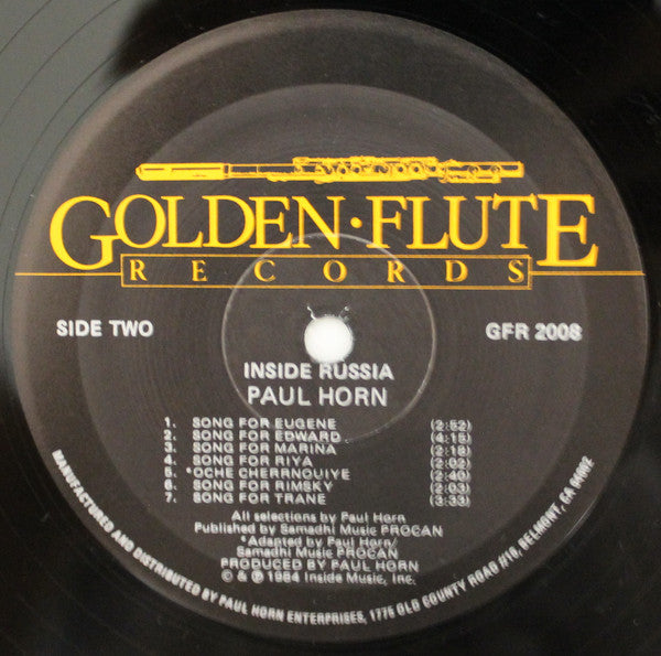 Paul Horn : Inside Russia (LP, Album)