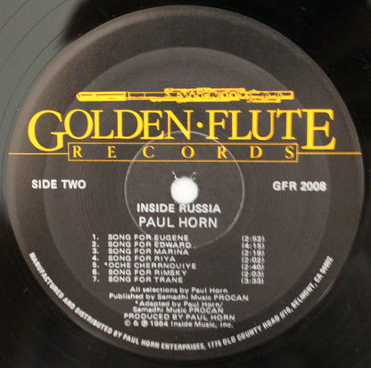 Paul Horn : Inside Russia (LP, Album)
