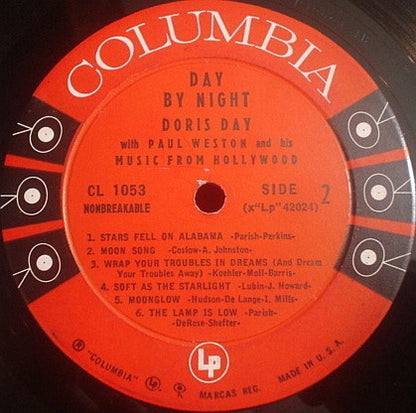 Doris Day With Paul Weston And His Music From Hollywood : Day By Night (LP, Album, Mono, RP, Ter)