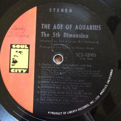 The 5th Dimension* : The Age Of Aquarius (LP, Album, Ind)