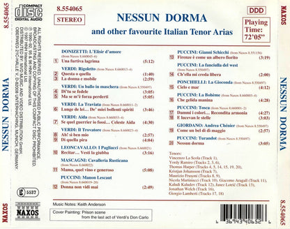 Various : Nessun Dorma And Other Favourite Italian Tenor Arias (CD, Comp)