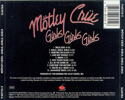 Mötley Crüe : Girls, Girls, Girls (CD, Album)
