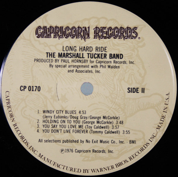 The Marshall Tucker Band : Long Hard Ride (LP, Album, Win)