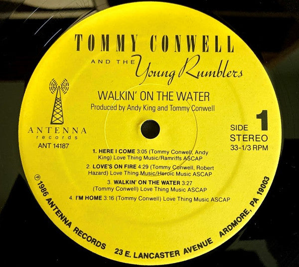 Tommy Conwell And The Young Rumblers : Walkin' On The Water (LP, Album)