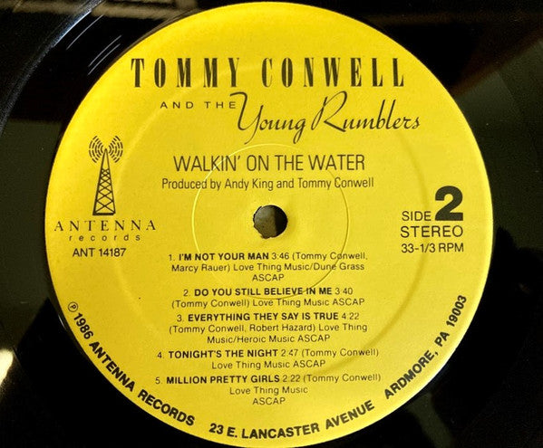 Tommy Conwell And The Young Rumblers : Walkin' On The Water (LP, Album)