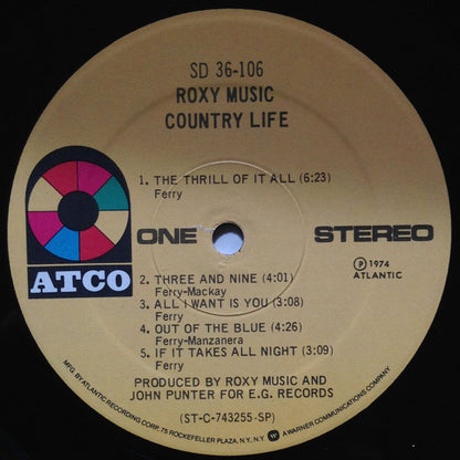 Roxy Music : Country Life (LP, Album, RE, SP )