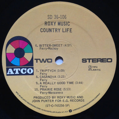 Roxy Music : Country Life (LP, Album, RE, SP )