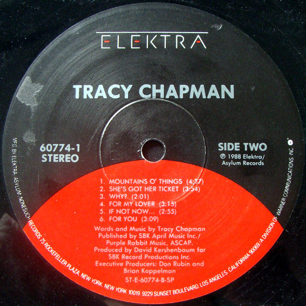 Tracy Chapman : Tracy Chapman (LP, Album, SP )