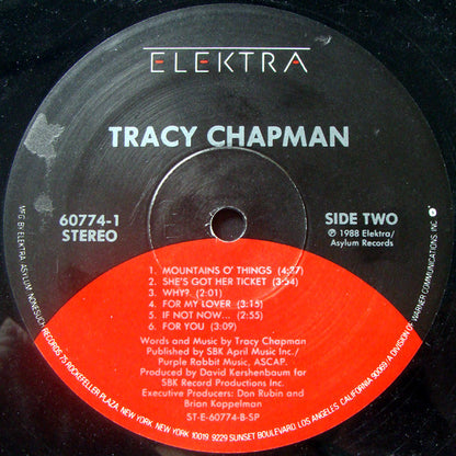Tracy Chapman : Tracy Chapman (LP, Album, SP )