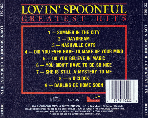 Lovin' Spoonful* : Greatest Hits (CD, Comp)
