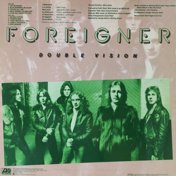 Foreigner : Double Vision (LP, Album, Pre)
