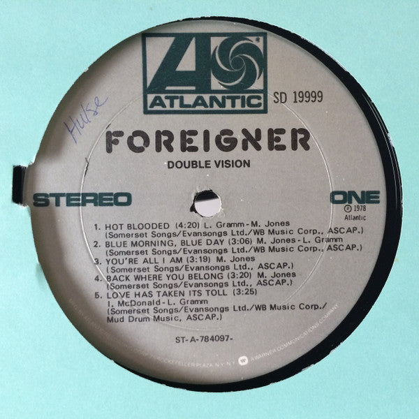 Foreigner : Double Vision (LP, Album, Pre)