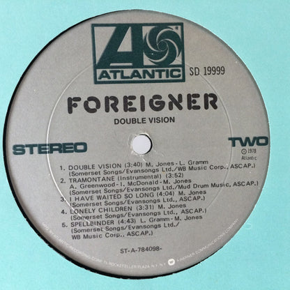 Foreigner : Double Vision (LP, Album, Pre)