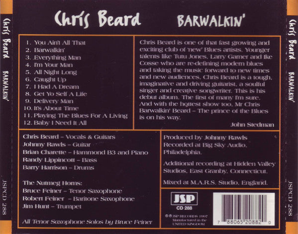 Chris Beard (2) : Barwalkin' (CD, Album)