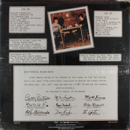 Ryder And The Captain* : Not Playing With A Full Deck (LP)