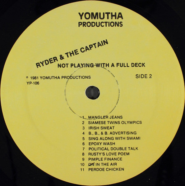 Ryder And The Captain* : Not Playing With A Full Deck (LP)