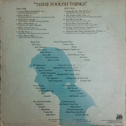 Bryan Ferry : These Foolish Things (LP, Album, MO )