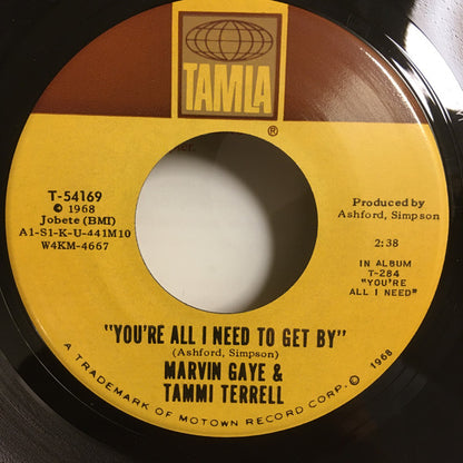 Marvin Gaye & Tammi Terrell : You're All I Need To Get By (7", Single, Roc)
