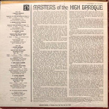Collegium Musicum Saarensis : Masters Of The High Baroque (LP, Album, RP)