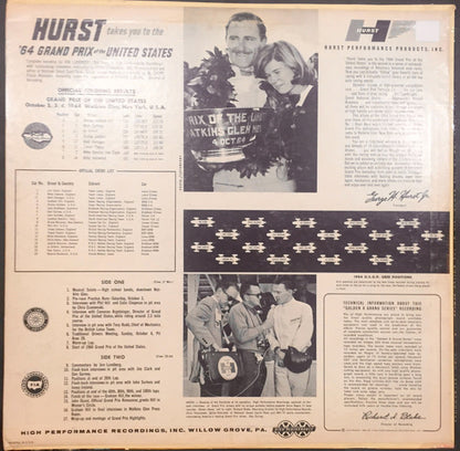No Artist : Hurst Takes You To The Grand Prix Of The United States (LP, Album)