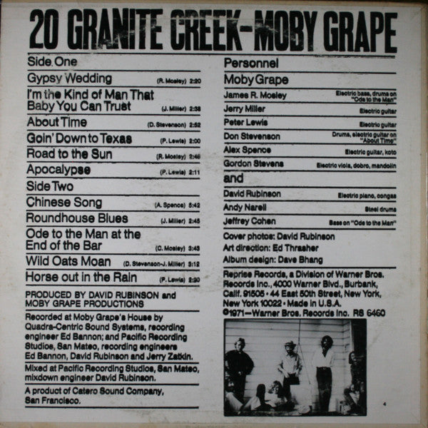 Moby Grape : 20 Granite Creek (LP, Album)