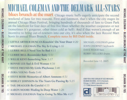 Michael Coleman (2) And The Delmark All-Stars : Blues Brunch At The Mart (CD, Album)