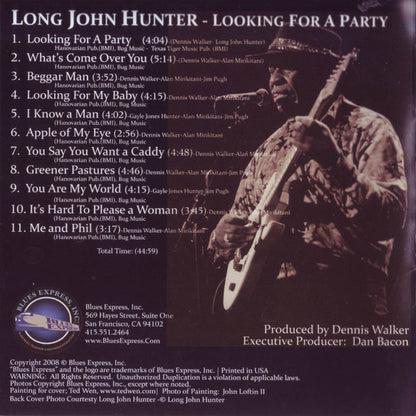 Long John Hunter : Looking For A Party (CD, Album)