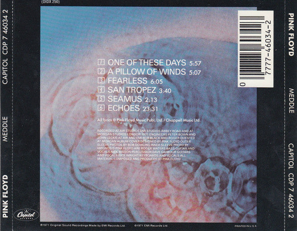 Pink Floyd : Meddle (CD, Album, RE, Cap)