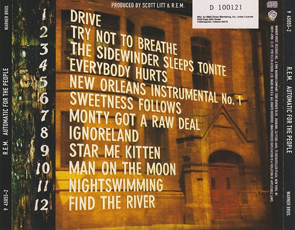 R.E.M. : Automatic For The People (CD, Album, Club, BMG)