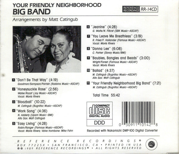 Matt Catingub* With Mavis Rivers : Your Friendly Neighborhood Big Band (CD)
