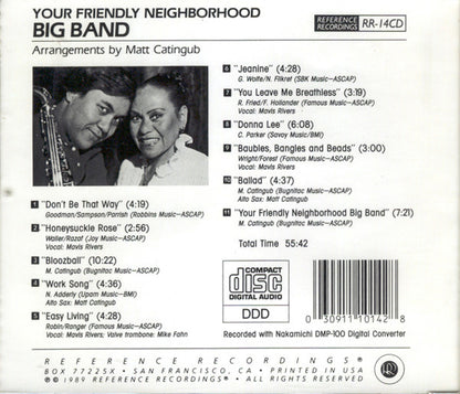 Matt Catingub* With Mavis Rivers : Your Friendly Neighborhood Big Band (CD)