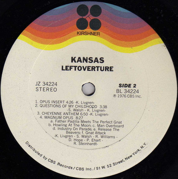 Kansas (2) : Leftoverture (LP, Album, Gol)