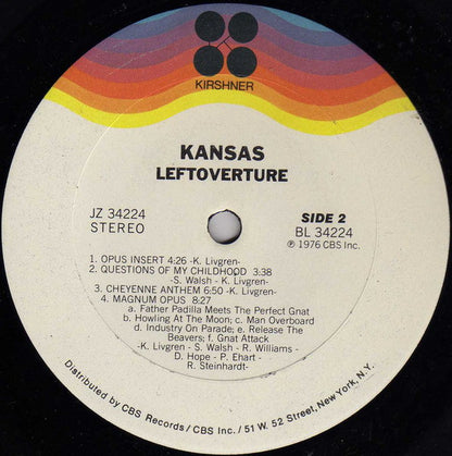 Kansas (2) : Leftoverture (LP, Album, Gol)