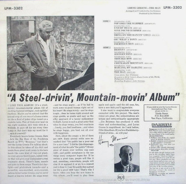Lorne Greene : The Man (LP, Album)