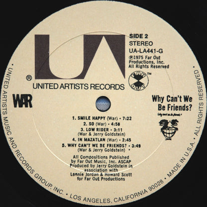 War : Why Can't We Be Friends? (LP, Album, All)