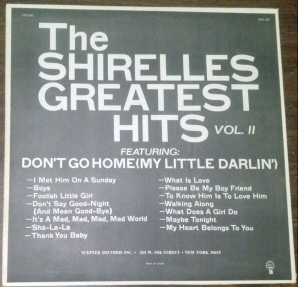 The Shirelles : The Shirelles' Greatest Hits Vol II. (LP, Comp)