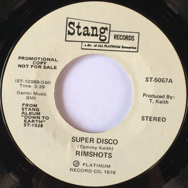 Rimshots* : Super Disco (7", Promo)