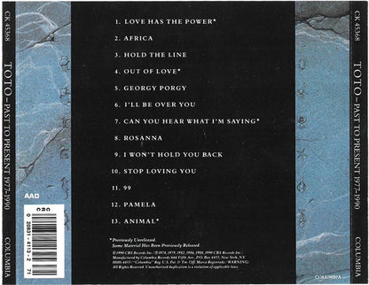 Toto : Past To Present 1977-1990 (CD, Comp, Club)