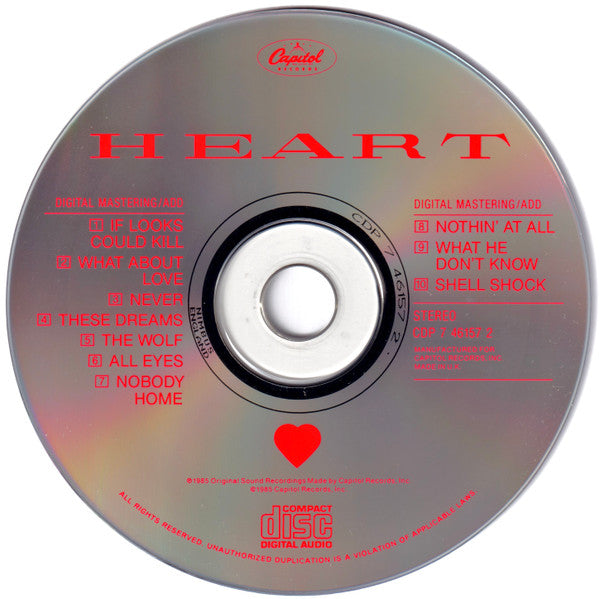 Heart : Heart (CD, Album, Nim)