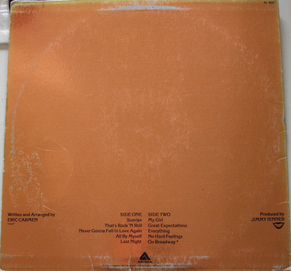 Buy Eric Carmen : Eric Carmen (LP, Album, Aud) Online for a great