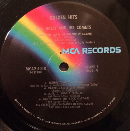 Bill Haley And His Comets : Golden Hits (2xLP, Comp, RE)