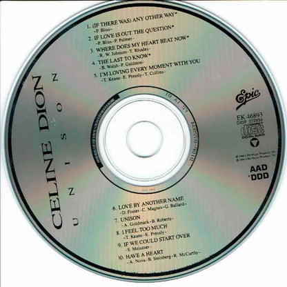 Celine Dion* : Unison (CD, Album, RE)
